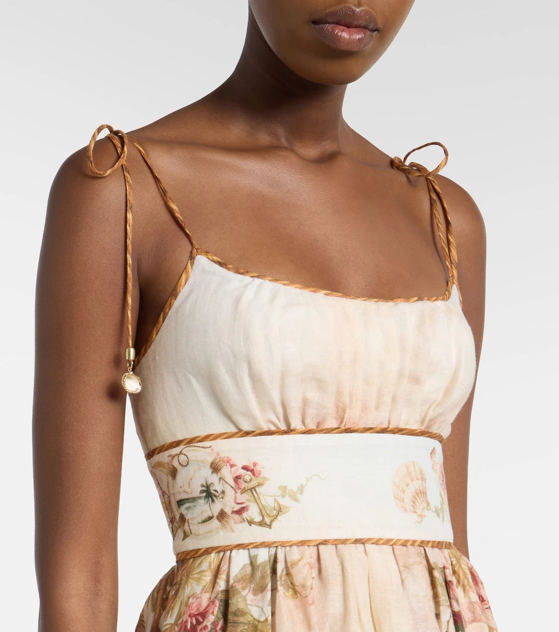 Zimmermann - Mahon printed linen midi dress
