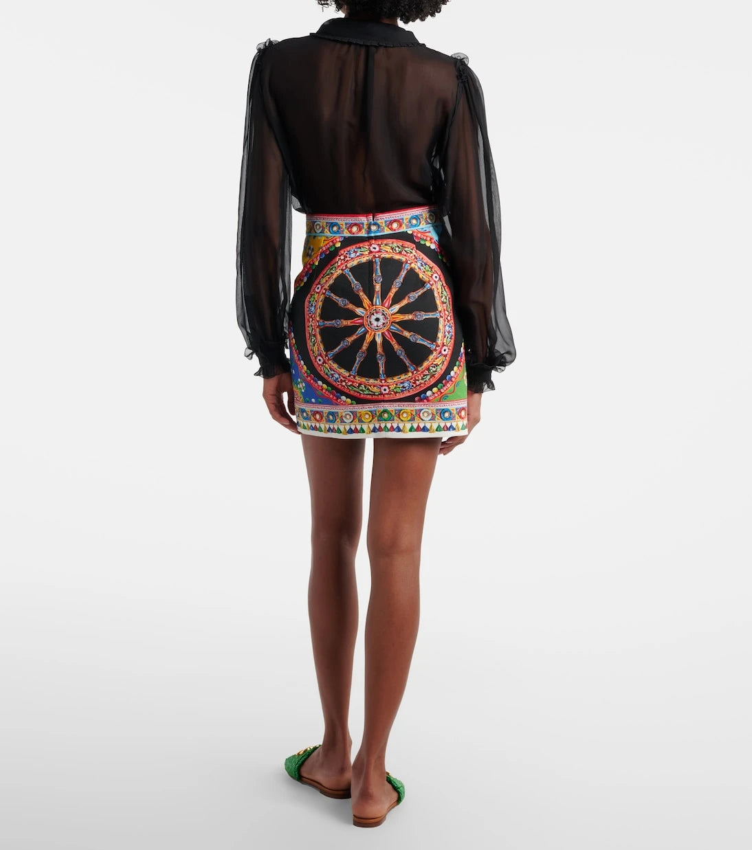 Dolce&Gabbana - Printed cotton miniskirt