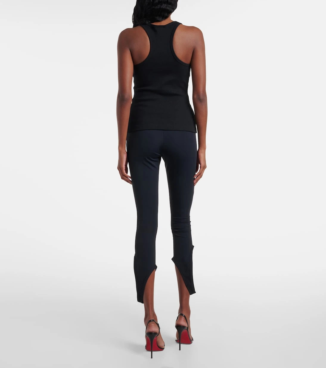 Courrèges - Ribbed-knit cotton tank top