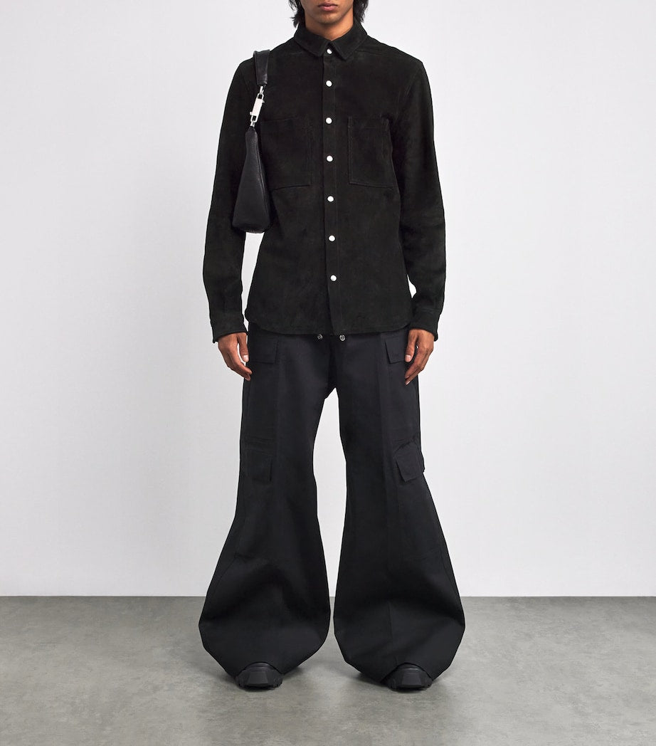 Black Suede Overshirt