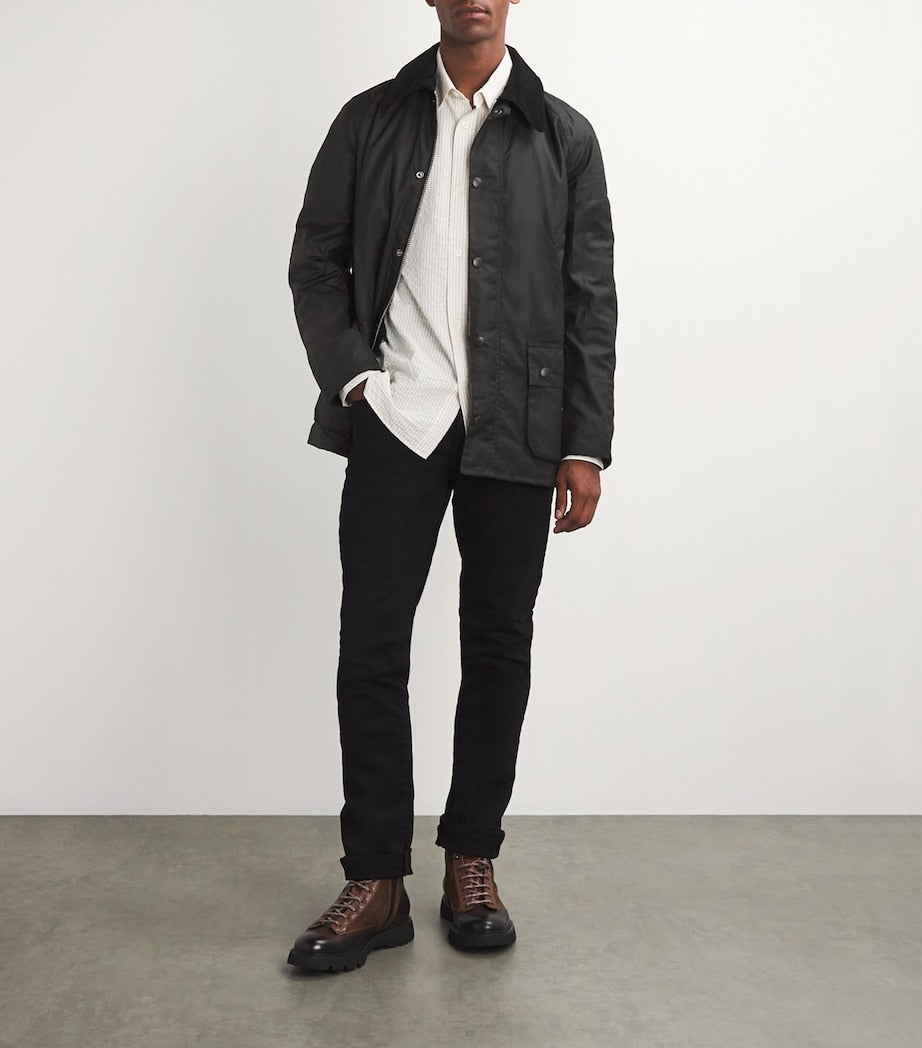 Barbour Black Waxed Ashby Jacket