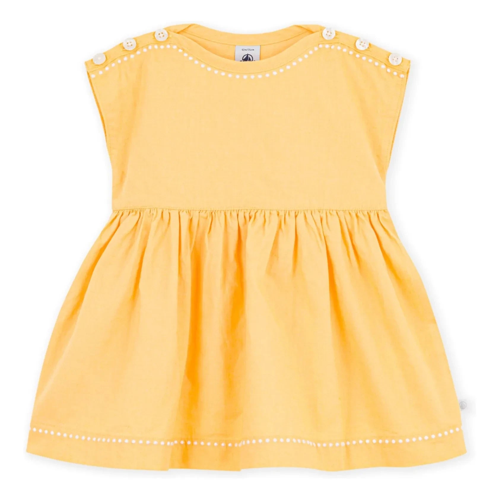 Petit Bateau - Plain Linen Dress | Yellow