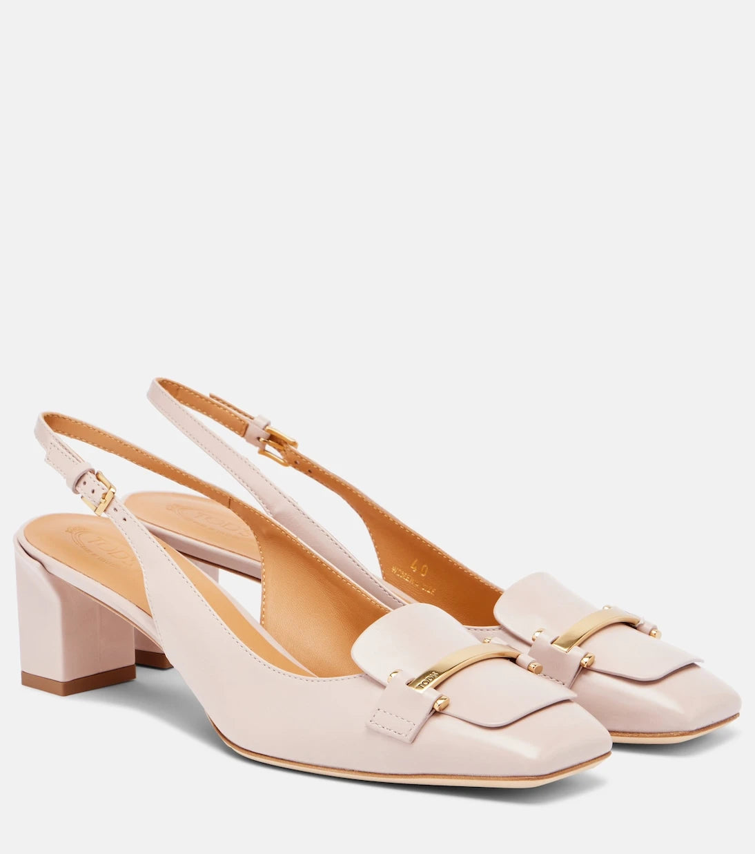 Tod's - Barretta 50 leather slingback pumps