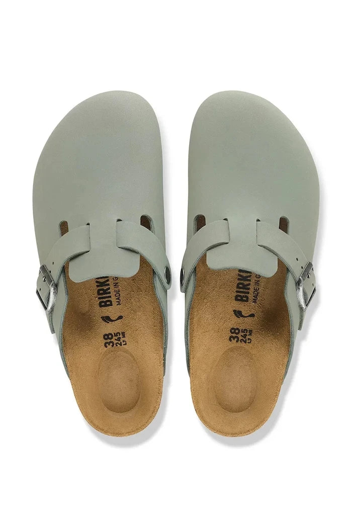 Birkenstock чехли сабо от кожа Boston Oiled Leather