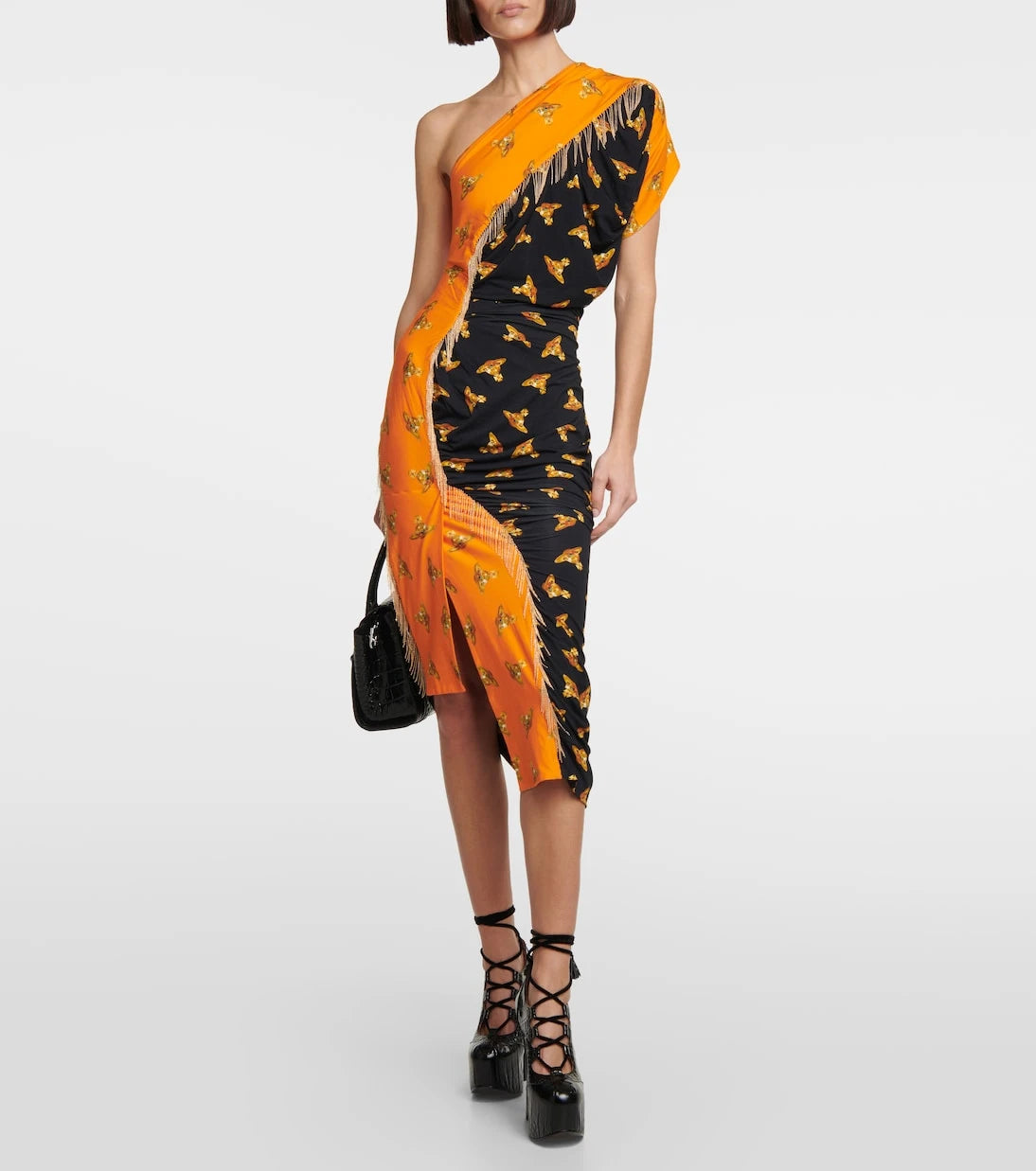 Vivienne Westwood - Printed one-shoulder midi dress