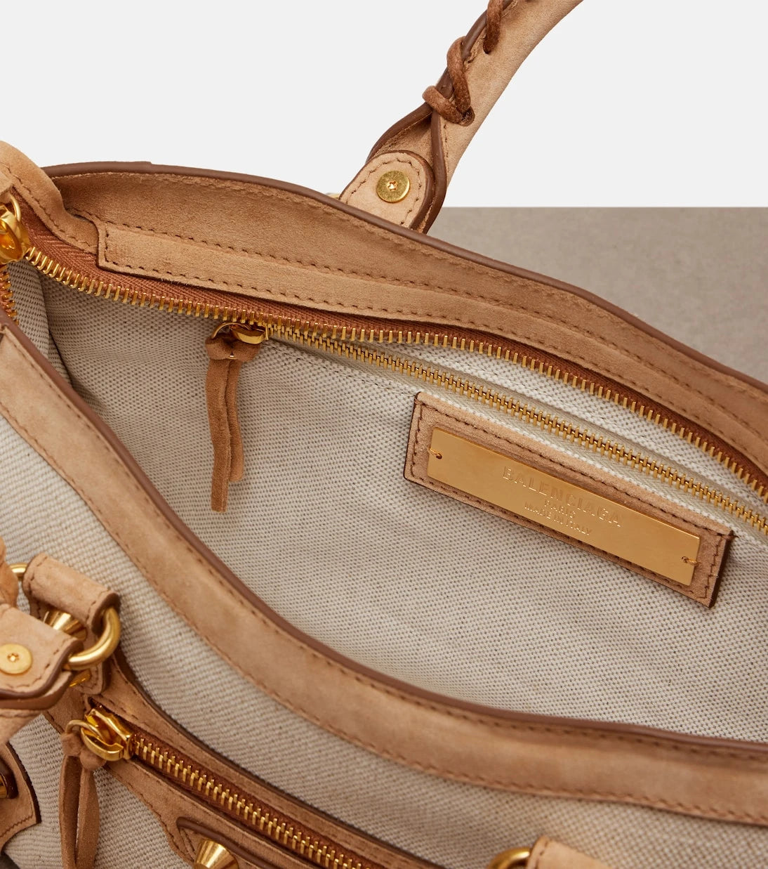 Balenciaga - Le City Small canvas top-handle bag