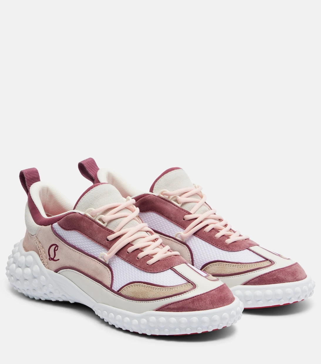 Christian Louboutin - Mara suede and mesh sneakers