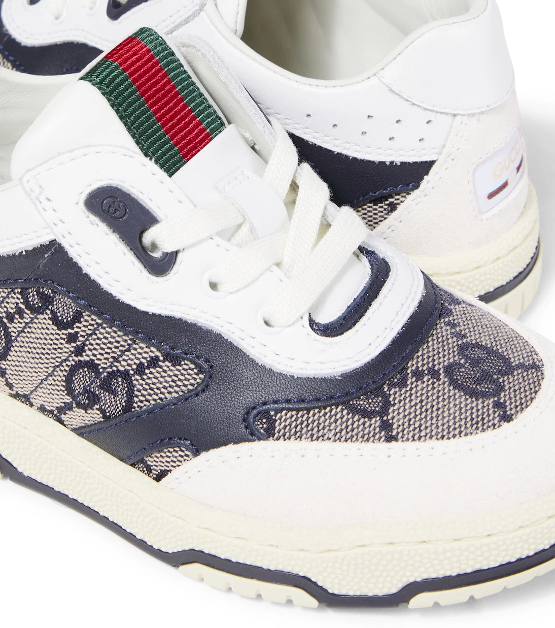 Gucci Kids - GG Canvas leather-trimmed sneakers