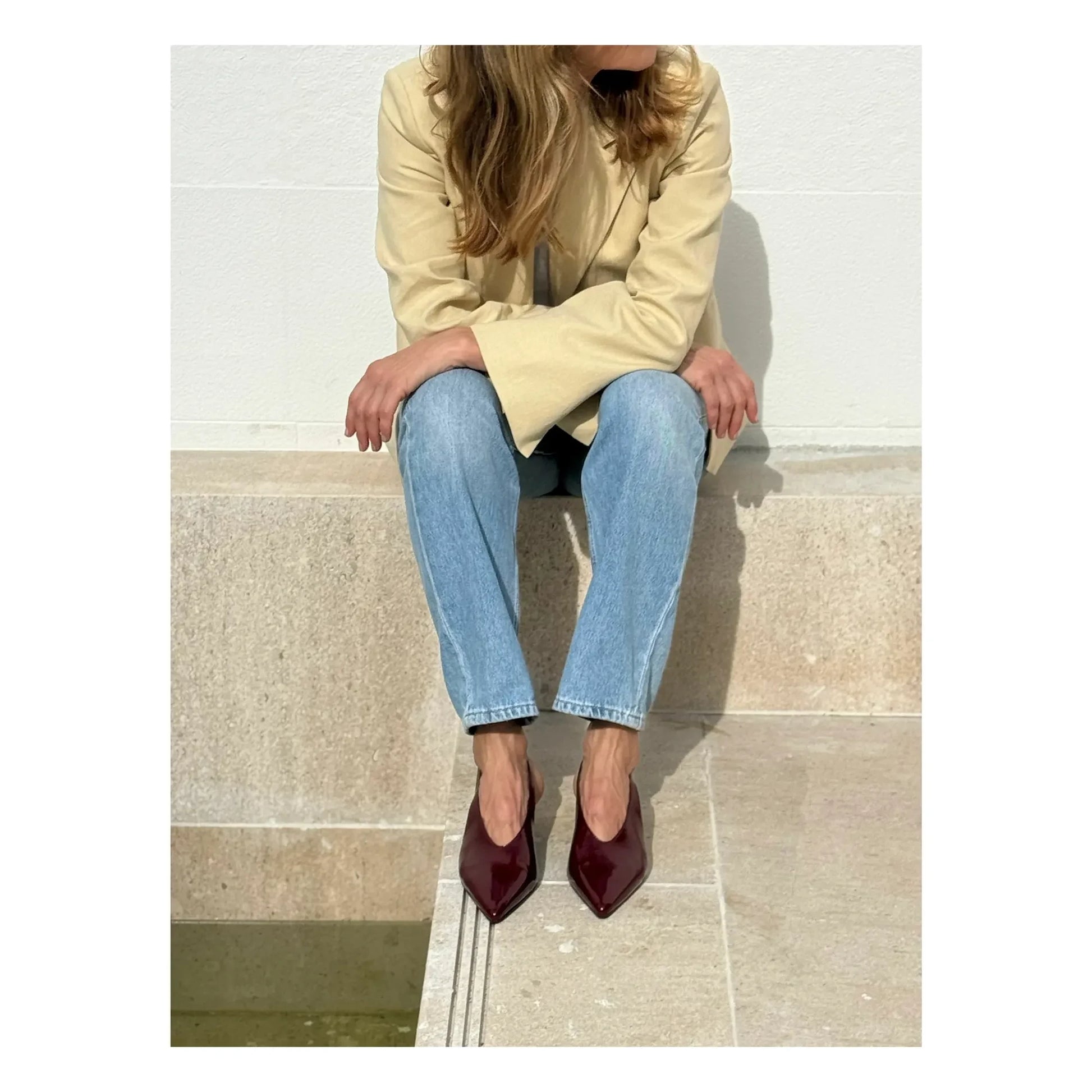 Lachoix - Slingback Heels | Burgundy