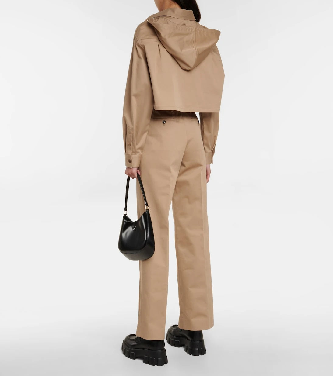 Prada - High-rise cotton-blend pants