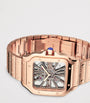 Large Rose Gold Santos de Skeleton Watch 28mm