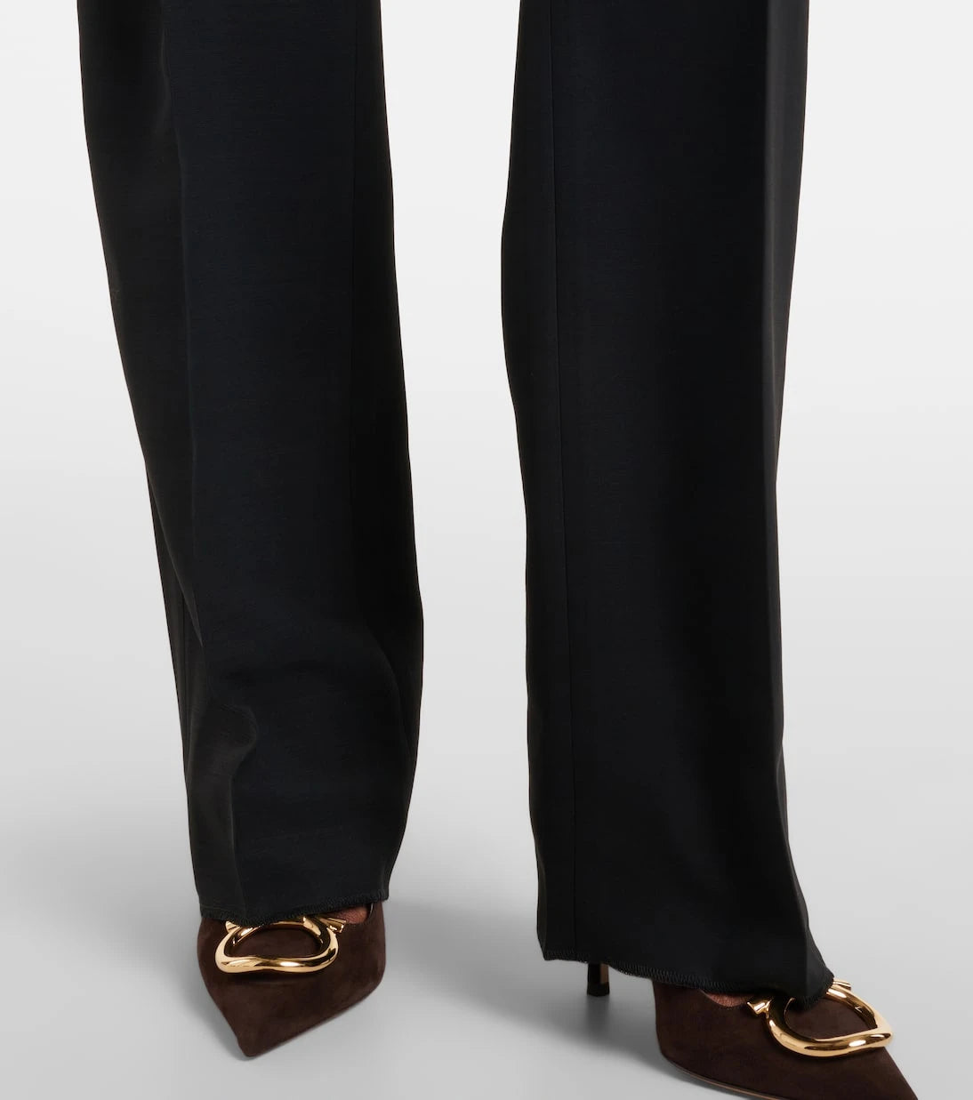 Ferragamo - High-rise faille straight pants