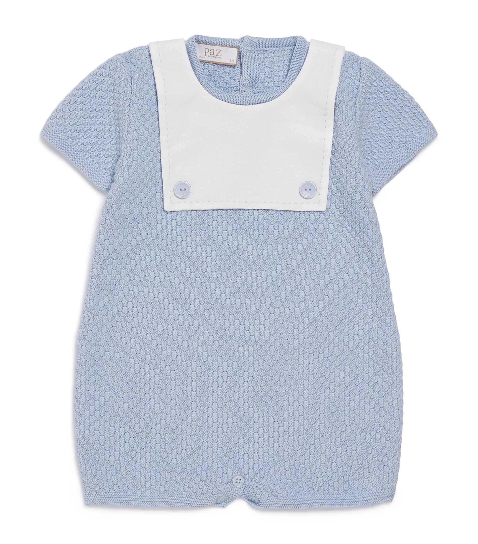 Paz Rodriguez Cotton Knitted Espuma Playsuit (1-24 Months)