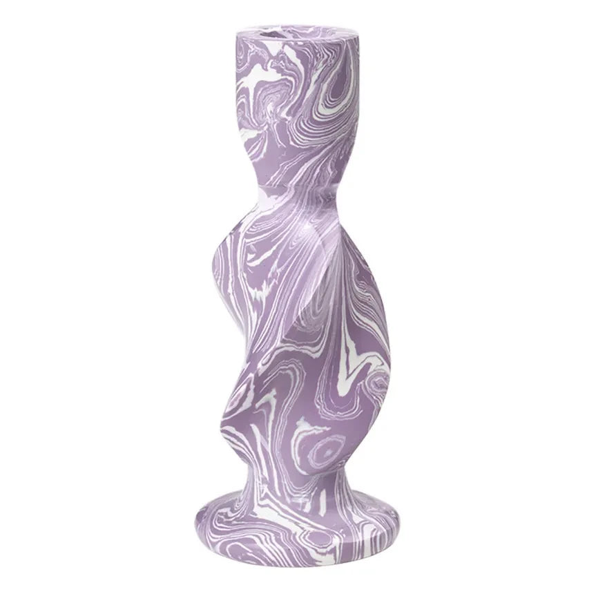 Broste Copenhagen - Twist Candlestick | Lavender