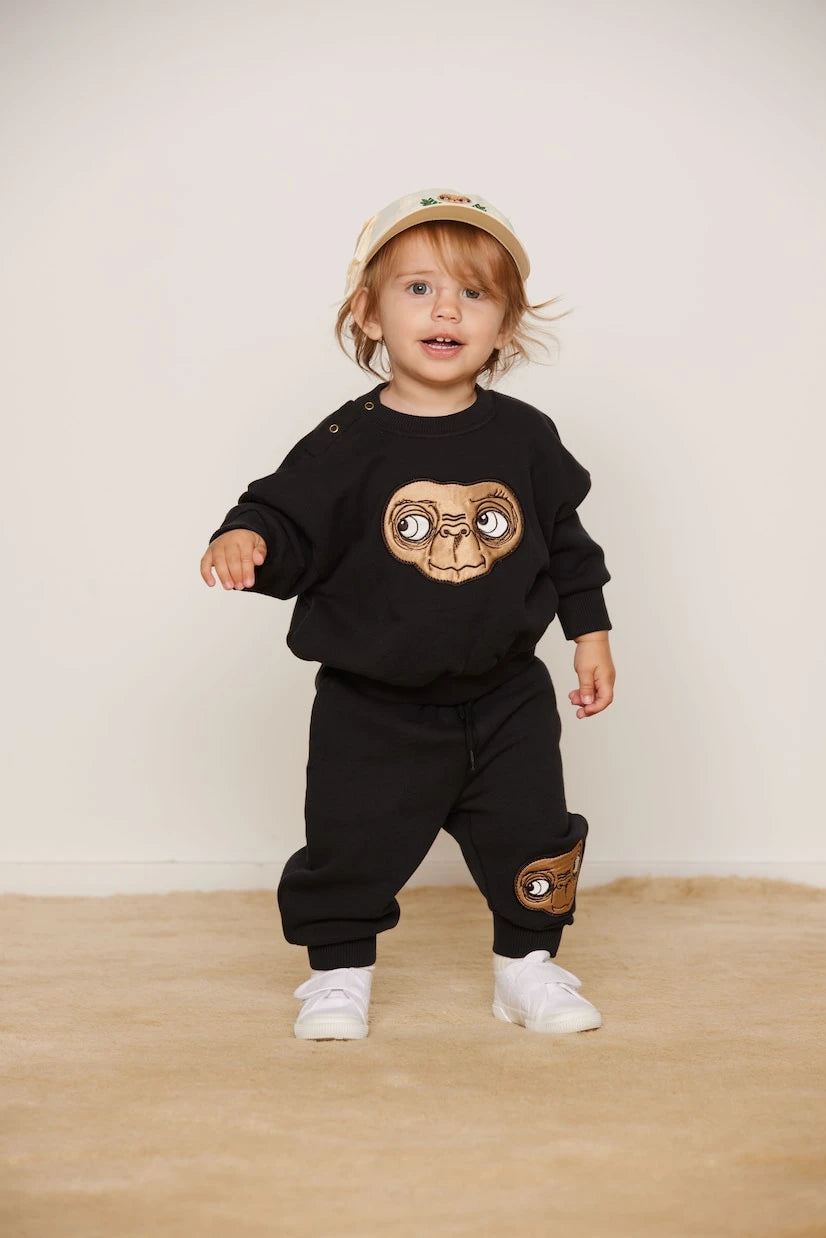 Mini Rodini - سويت شيرت قطني مزين برقعة E.T.