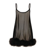 Gilda & Pearl Black Diana Marabou Babydoll