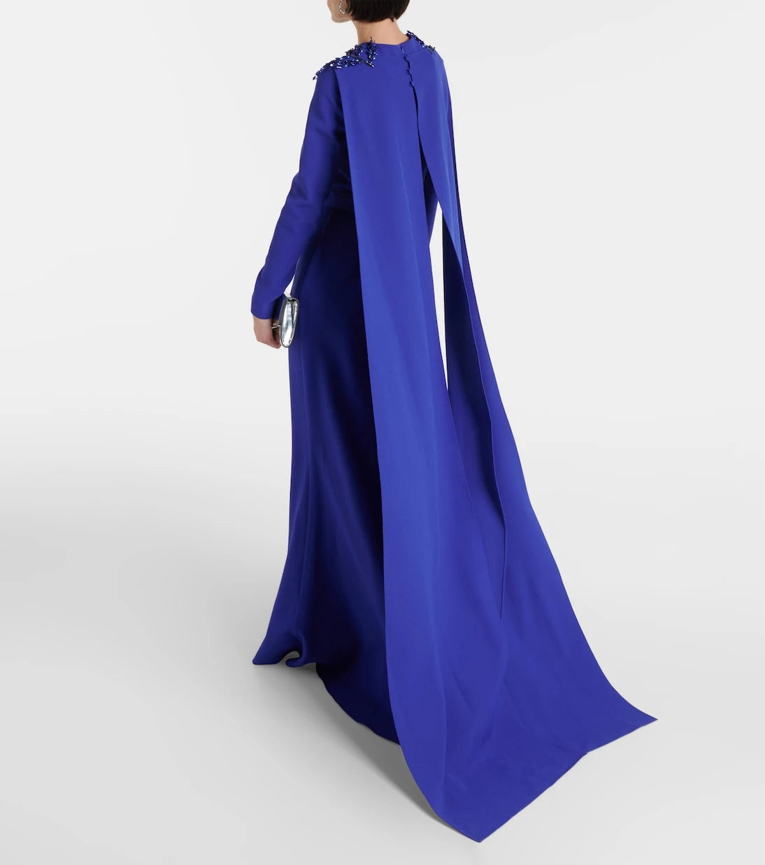 Safiyaa - Ginevra embellished caped gown