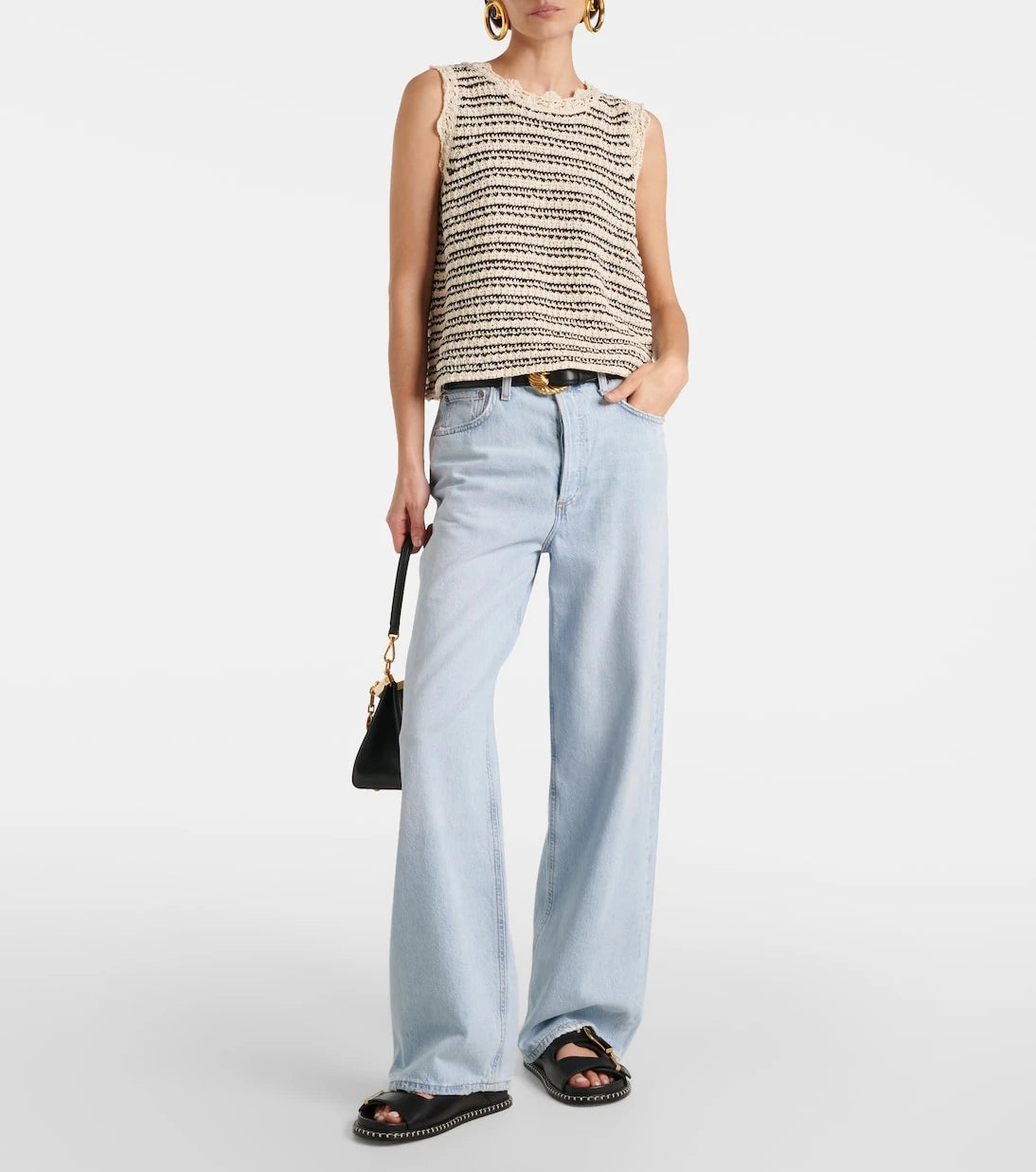 Velvet - Sophie striped cotton-blend vest