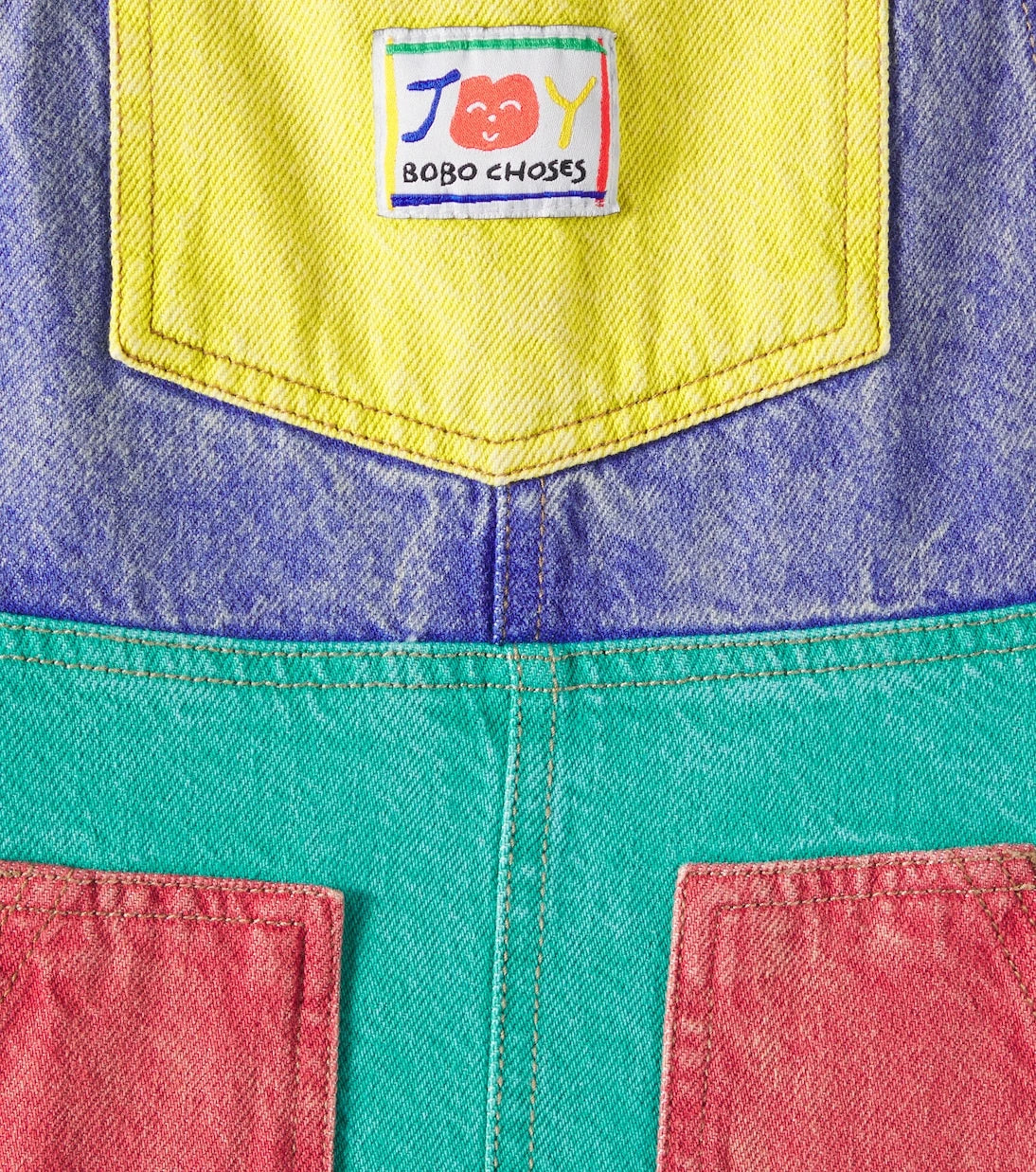 Bobo Choses - Colorblock denim overalls