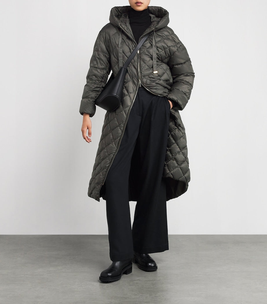 Green The Cube Diamond-Quilted Parka