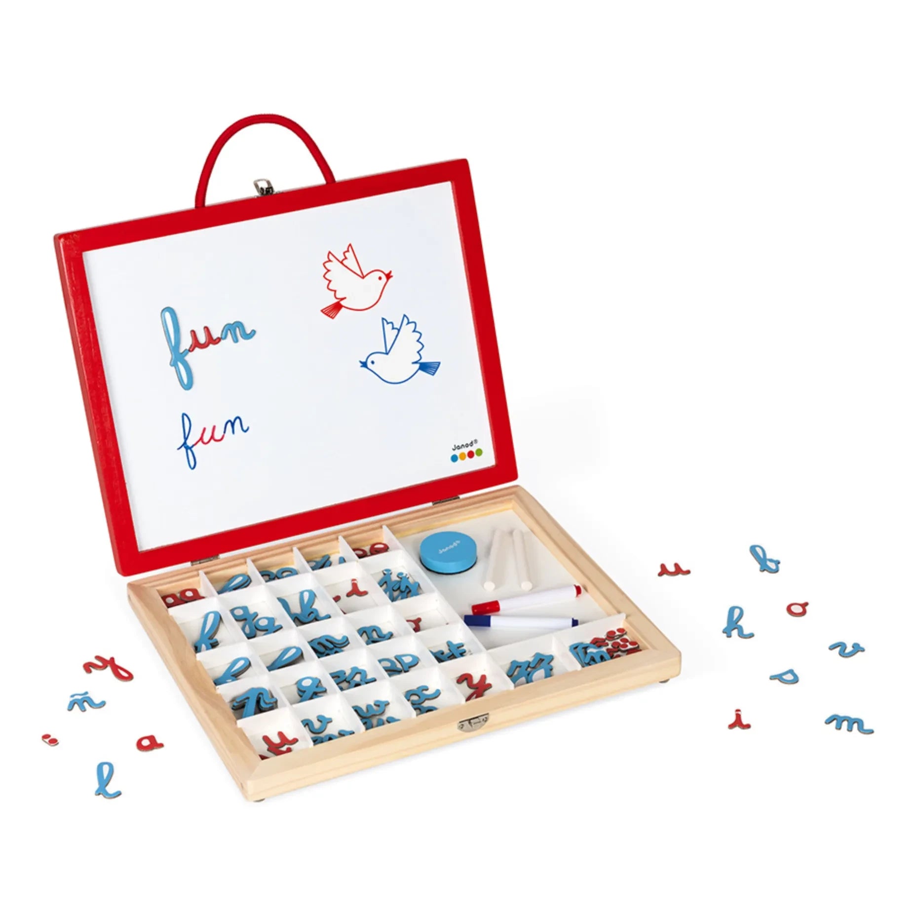 Janod - 4 in 1 Cursive Letters Case