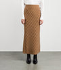 Beige Camel Knit Maxi Skirt