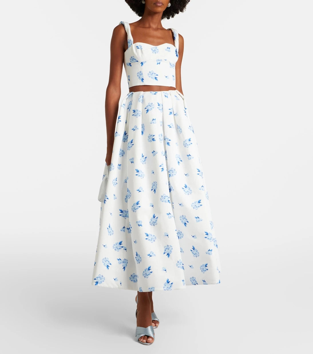 Leo Lin - Lexi floral cotton crop top