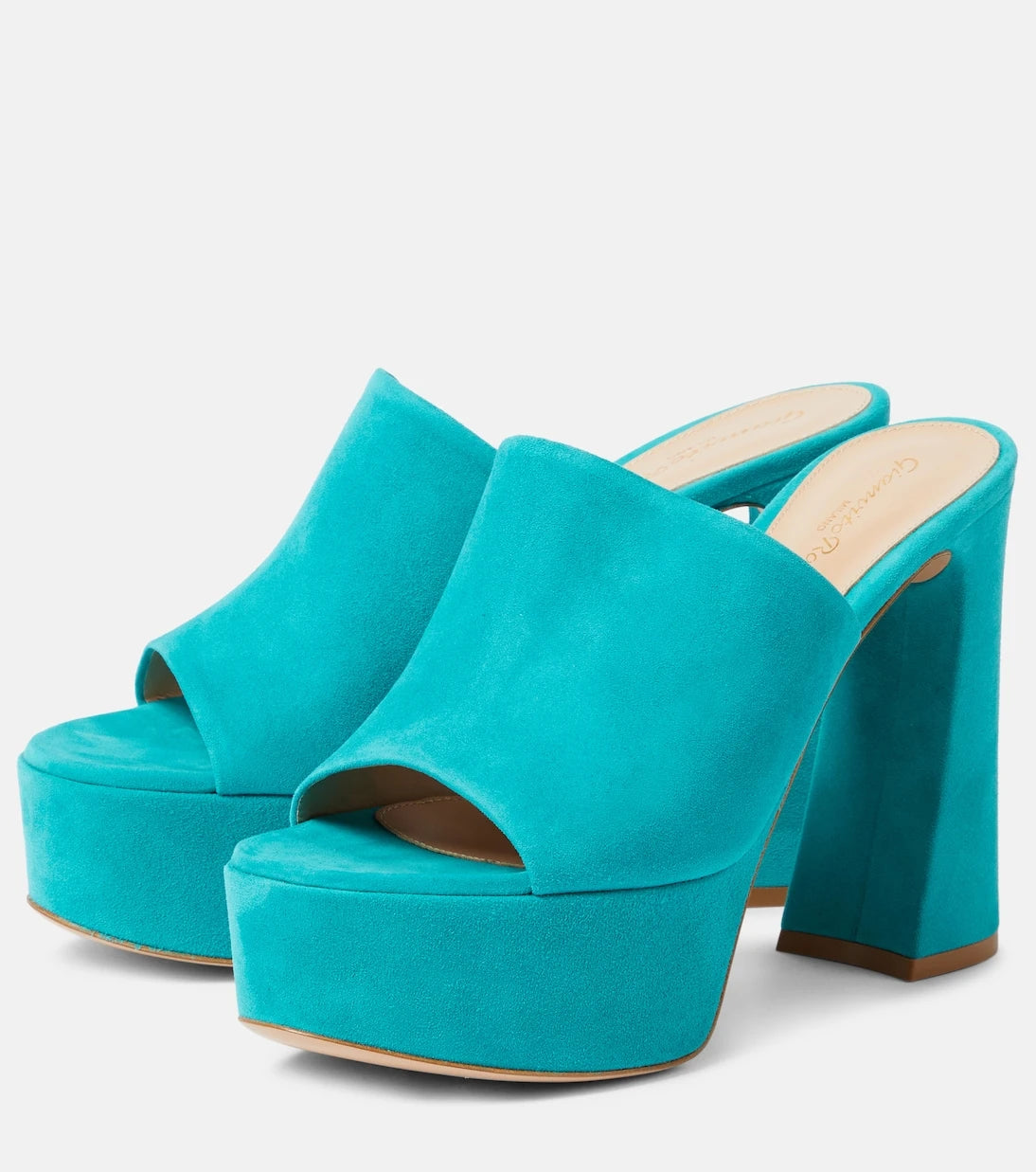 Gianvito Rossi - Holly suede platform mules