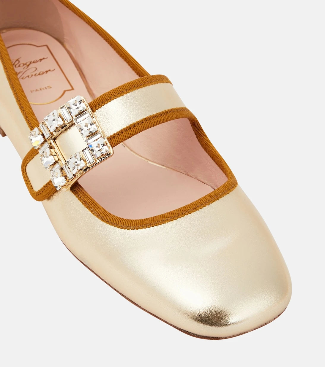 Roger Vivier - Très Vivier metallic leather ballet flats