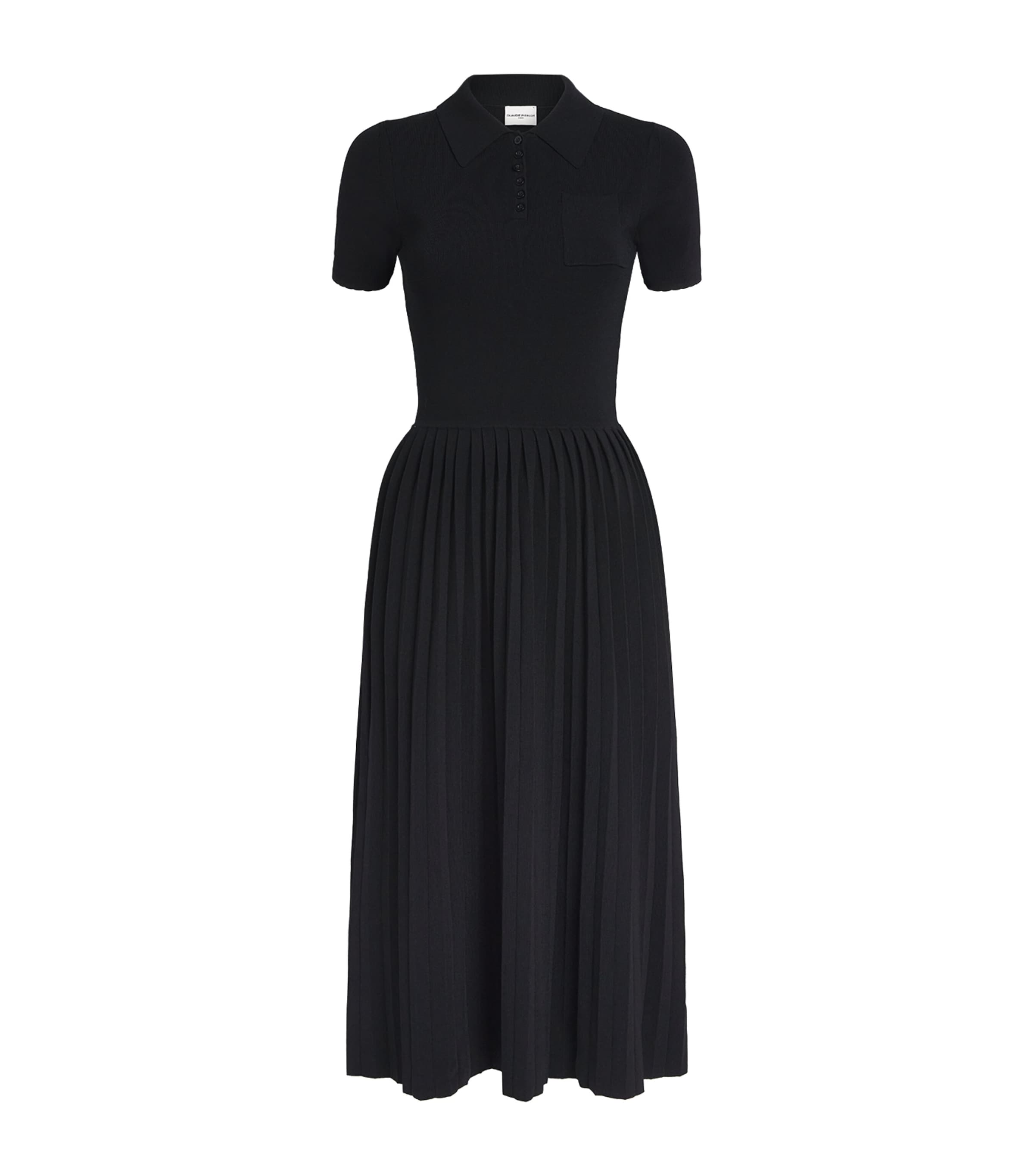 Claudie Pierlot Black Knitted Midi Dress