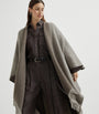 Brown Cashmere Sparkling Poncho