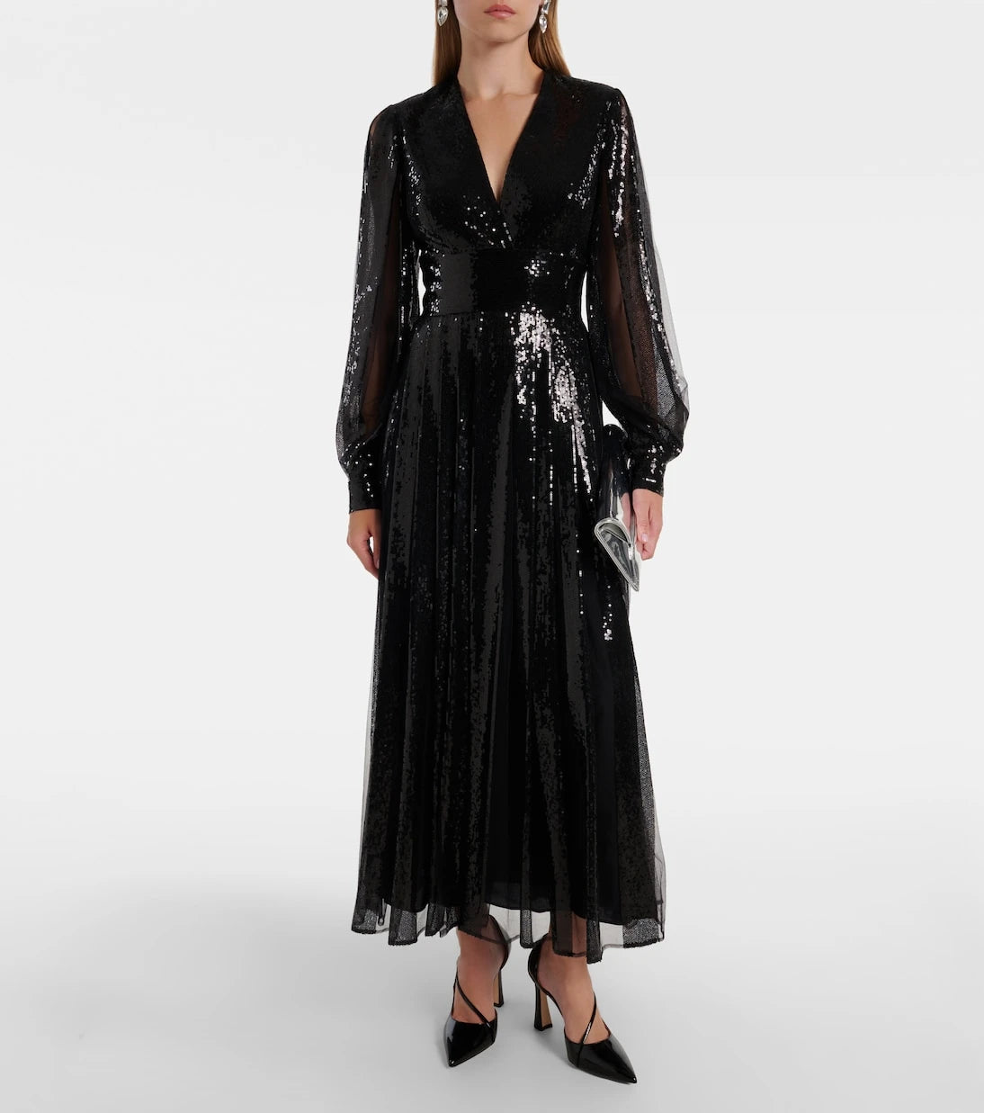 Elie Saab - Sequined tulle maxi dress