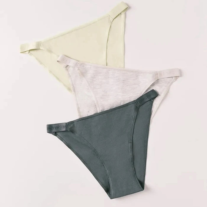 women'secret kadın pamuklu elastan bikini 3'lü