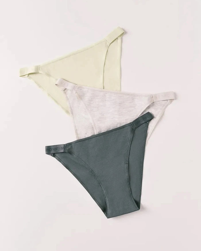 women'secret kadın pamuklu elastan bikini 3'lü