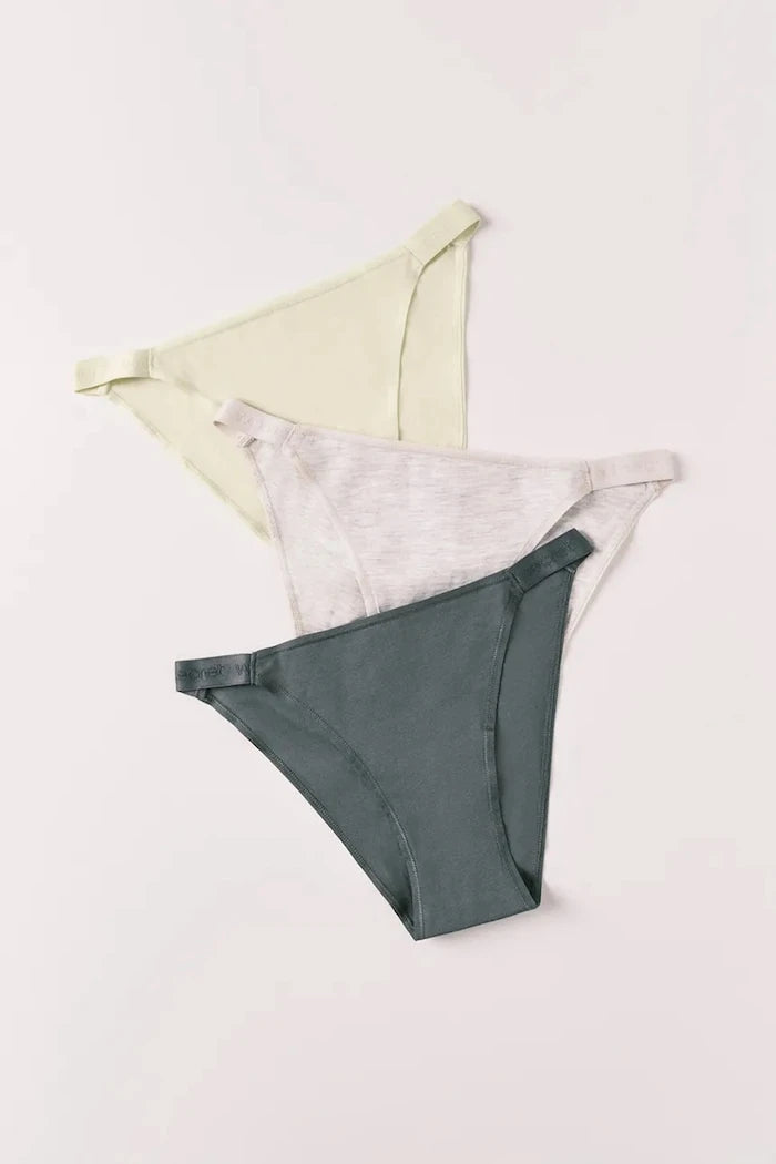 women'secret kadın pamuklu elastan bikini 3'lü