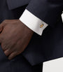 Cartier Yellow Gold and Onyx Spring Cufflinks