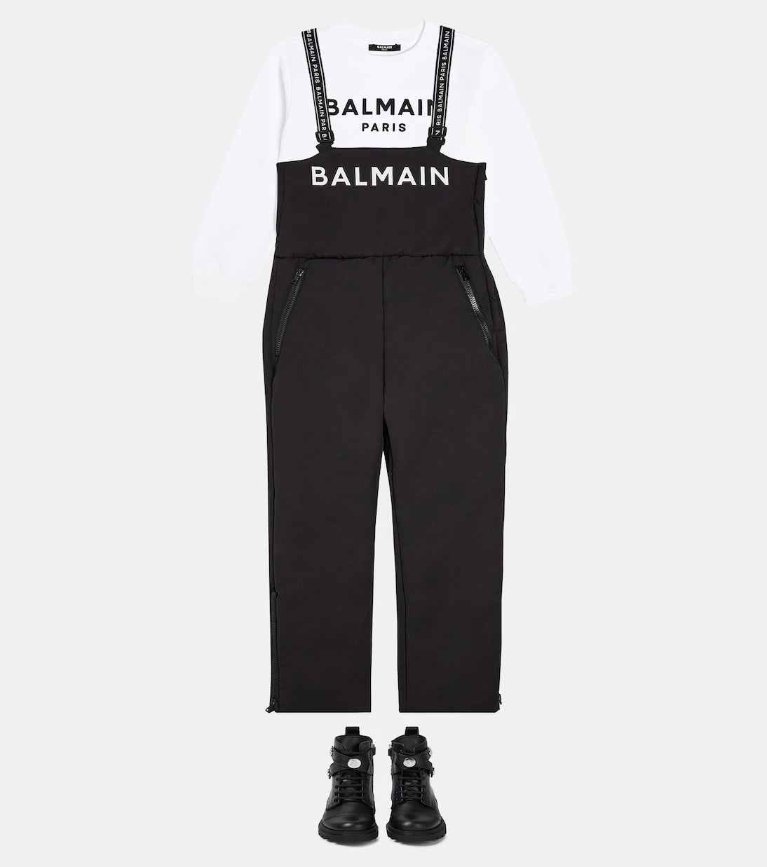 Balmain Kids - بنطلون تزلج بشعار الماركة