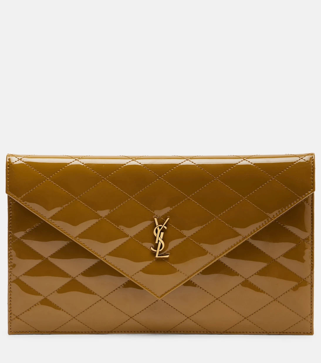 Saint Laurent - Paris quilted patent leather pouch