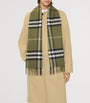 Green Cashmere Check Scarf