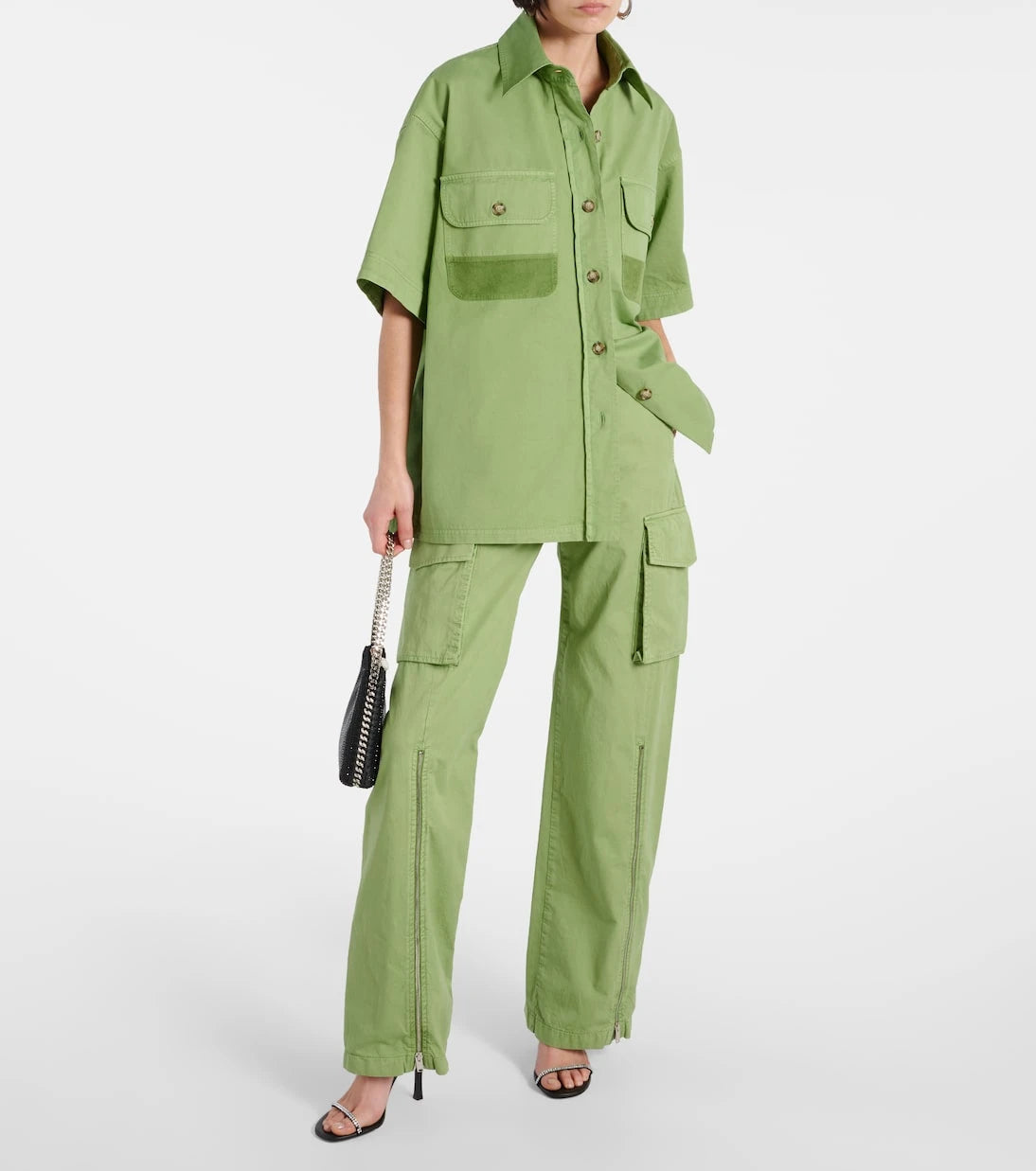 Stella McCartney - Mid-rise cotton cargo pants