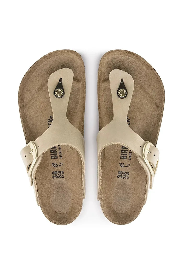 Джапанки от набук Birkenstock Gizeh Big Buckle