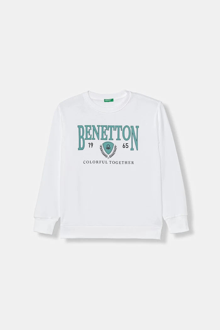 United Colors of Benetton çocuk pamuklu sweatshirt