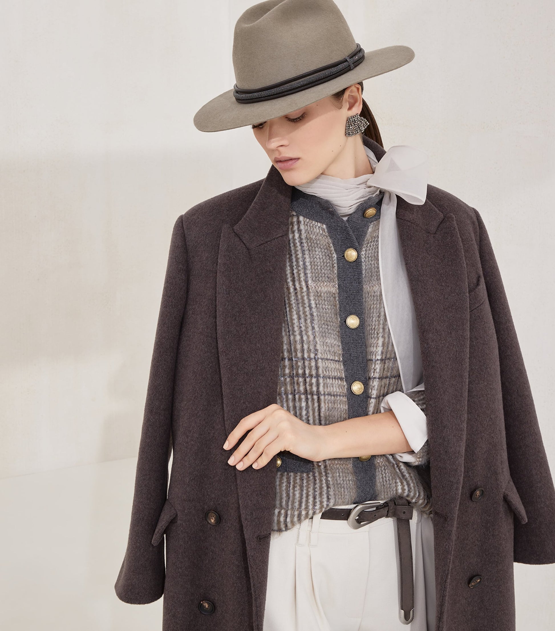 Virgin Wool-Cashmere Belted Trench Coat