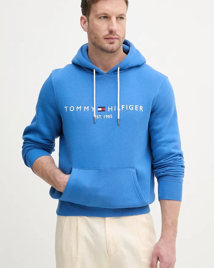 Tommy Hilfiger kapüşonlu erkek pamuklu sweatshirt