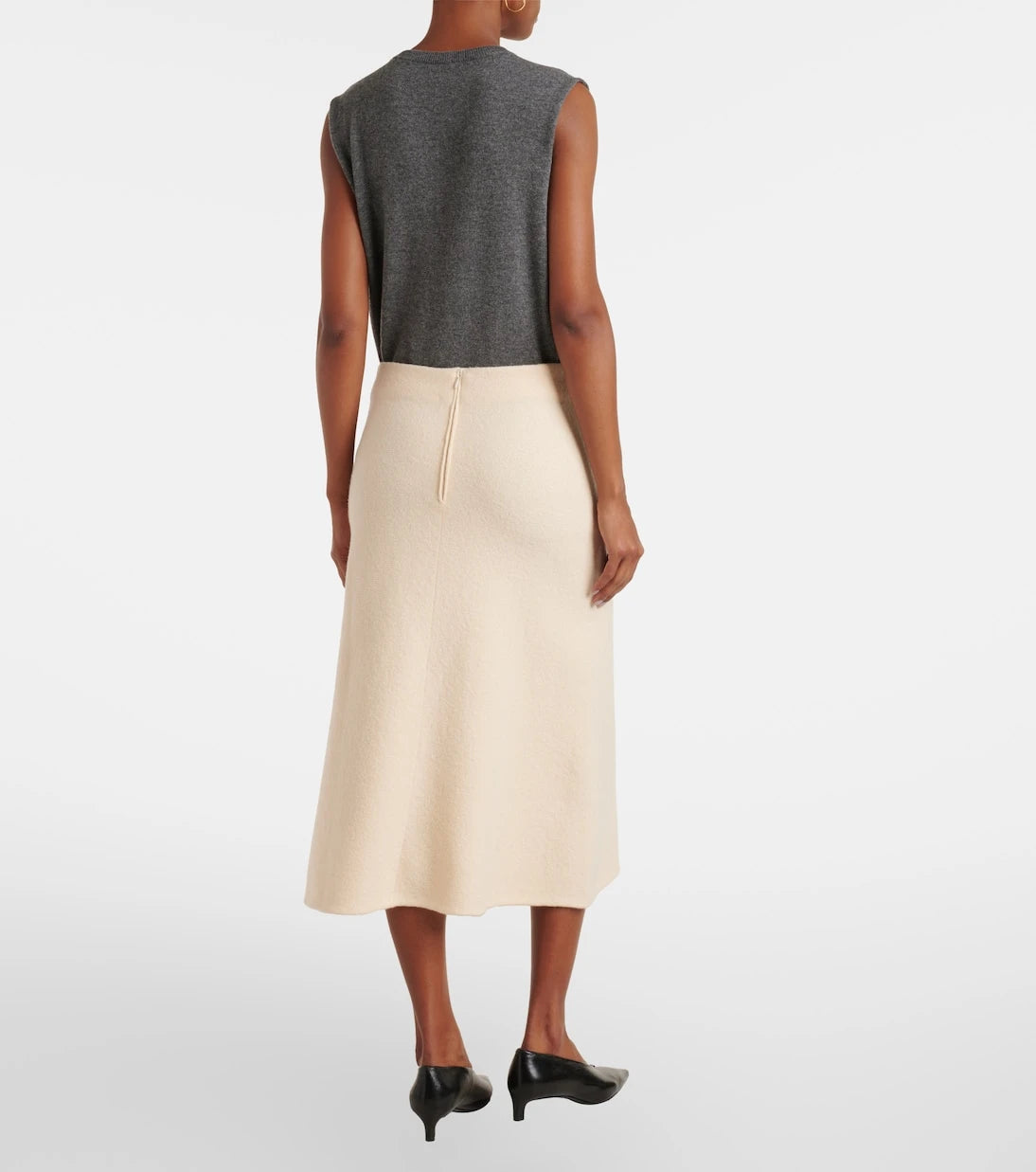 Jil Sander - Wool midi skirt
