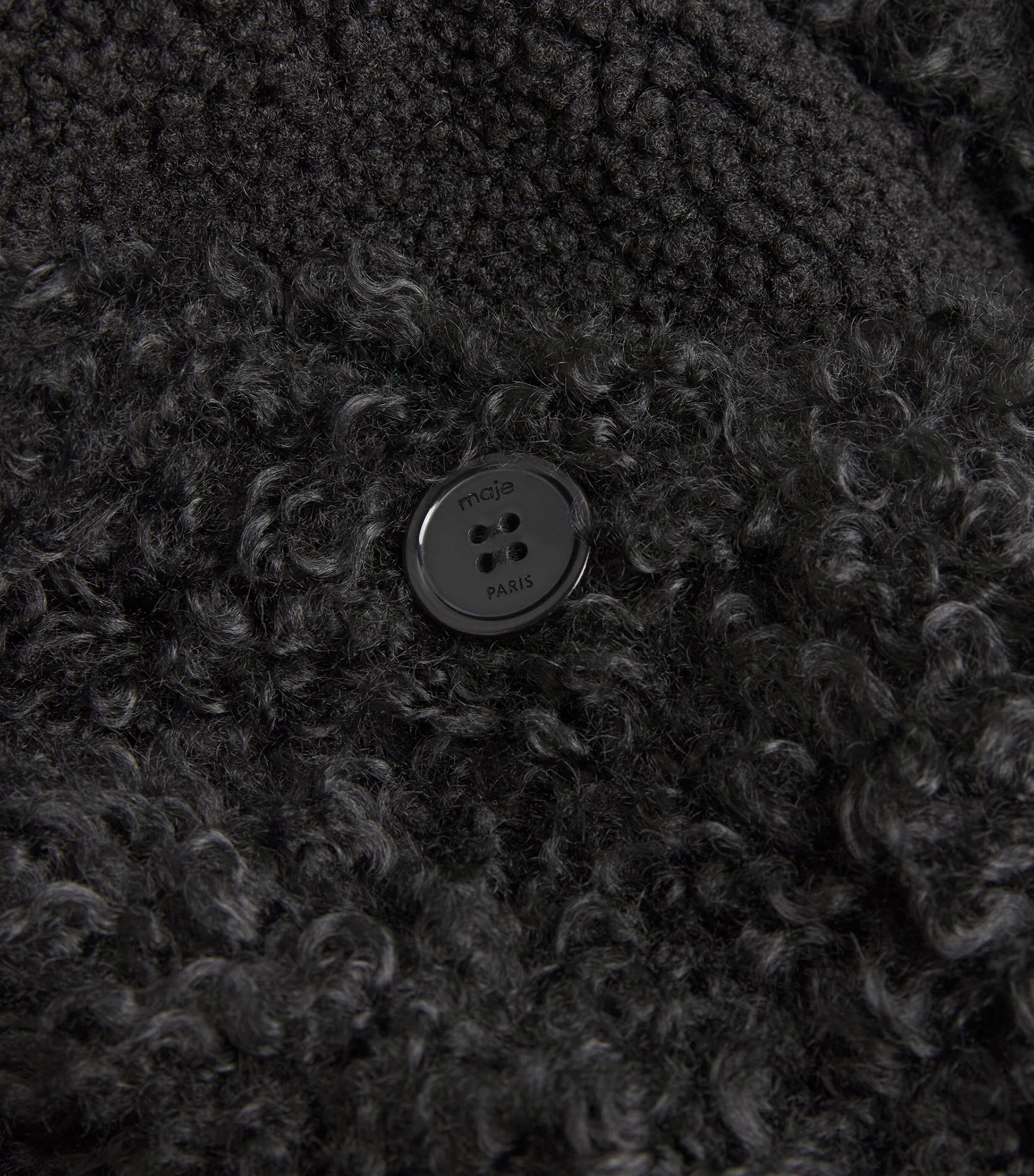 Black Faux-Shearling Jacket