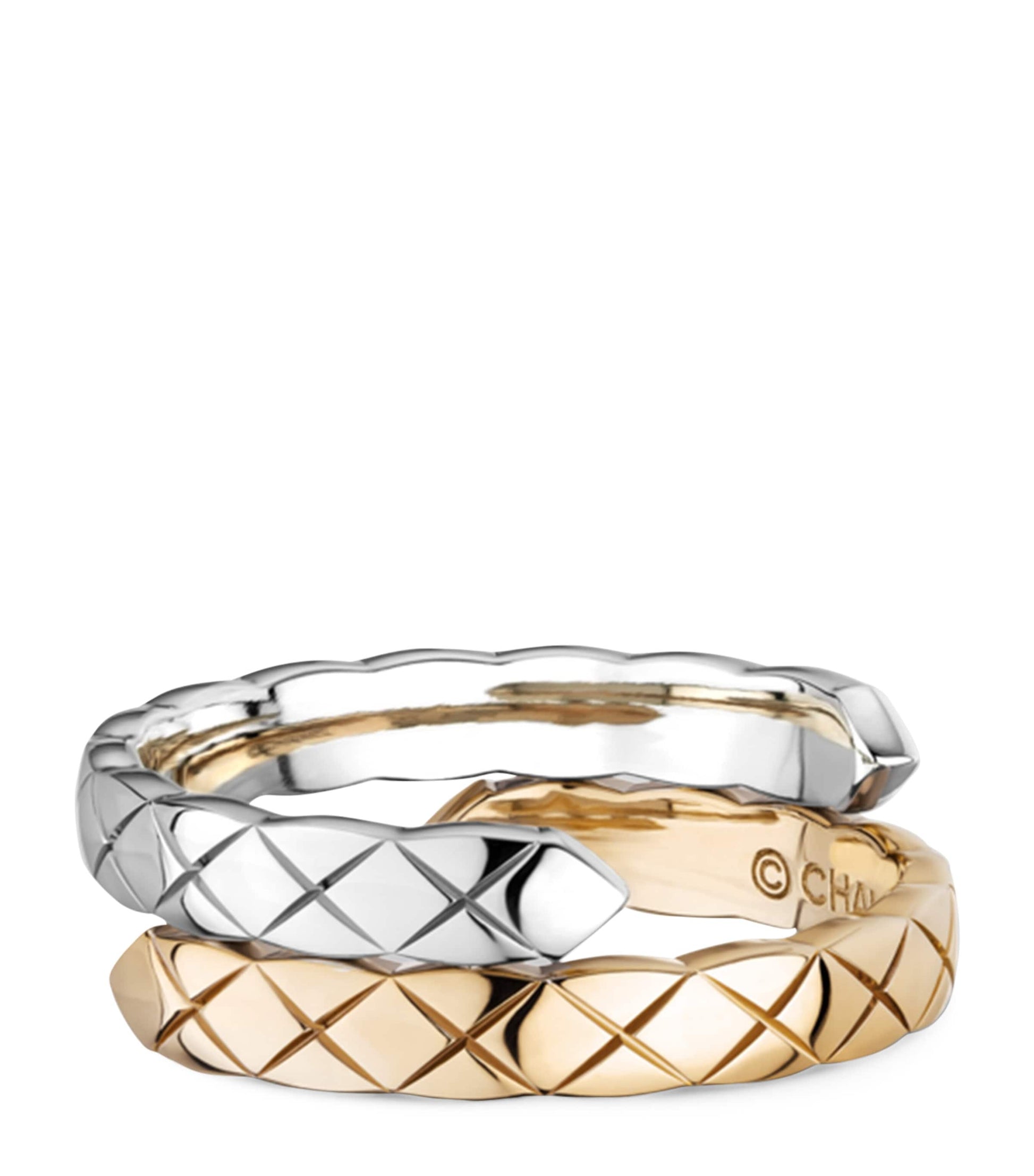 Beige Gold and Diamond Coco Crush Ring