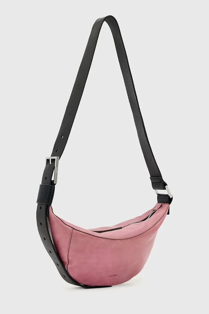 AllSaints LUNA kadın deri kruvasan çanta