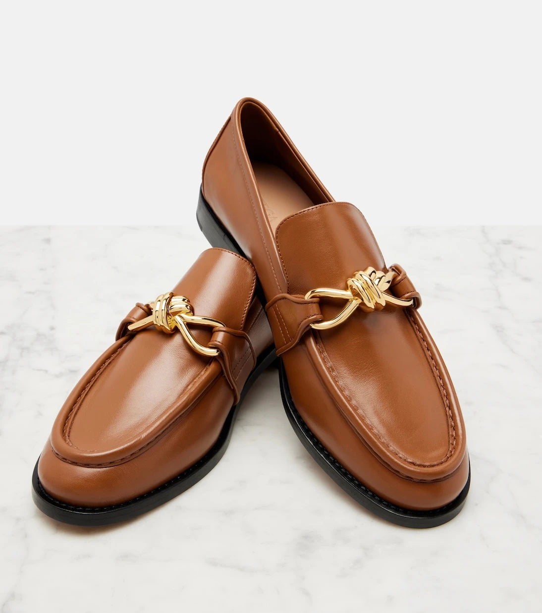 Bottega Veneta - Astaire Knot leather loafers
