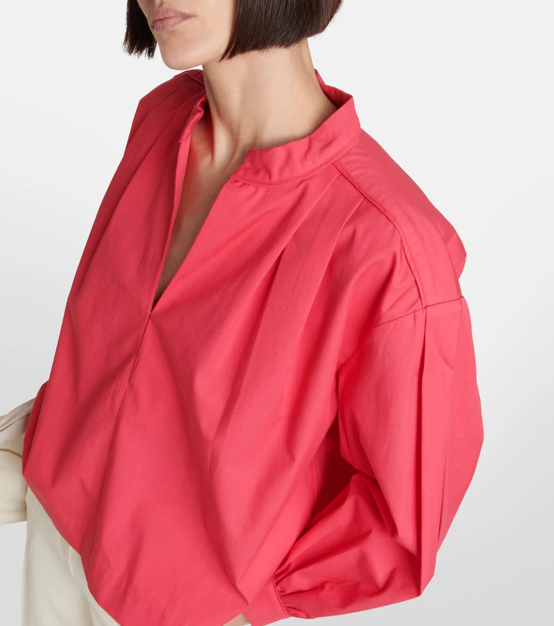 CO - V-neck cotton blouse